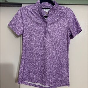 Stylish Purple Floral Button Down Shirt